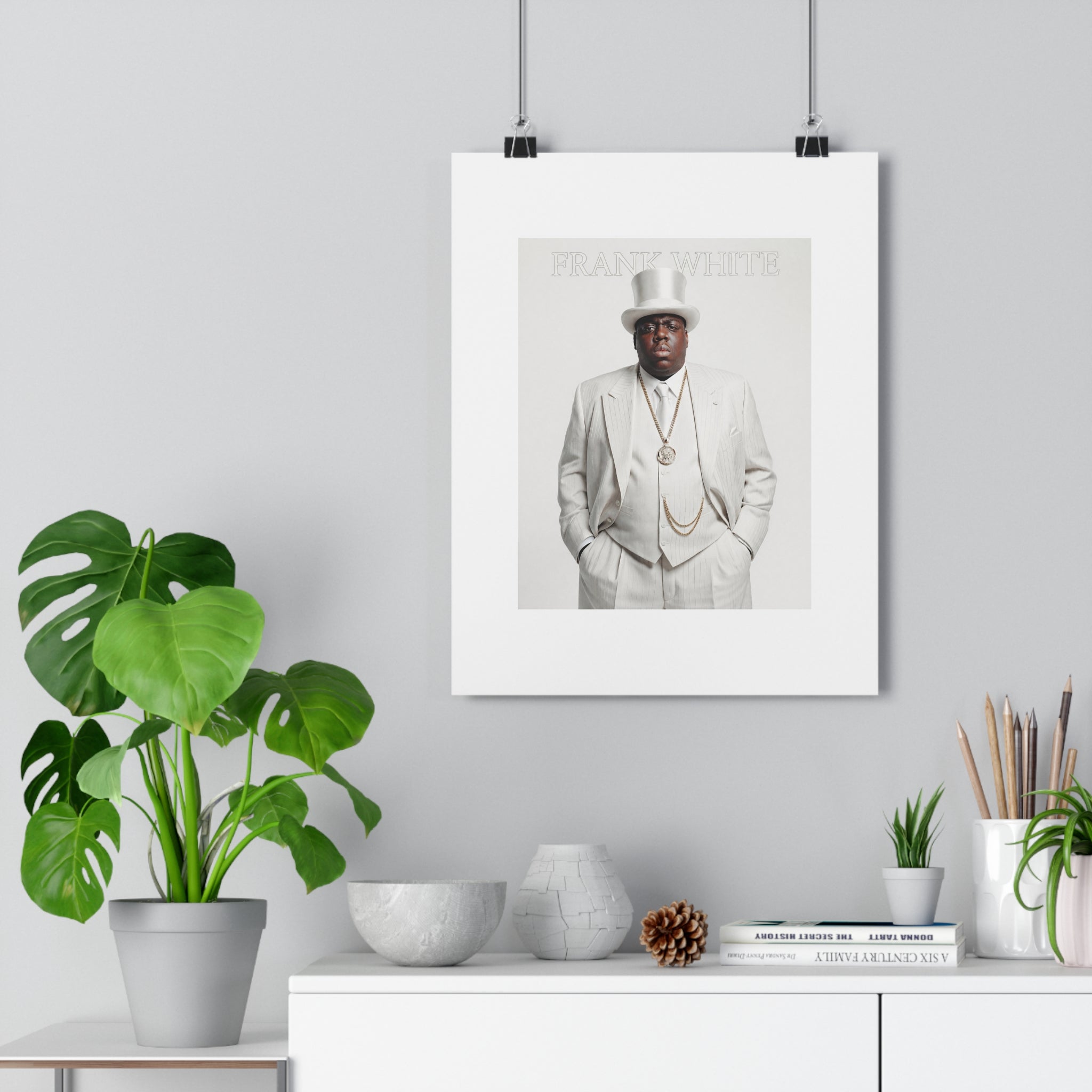 Frank Minimalist Paper Poster — Typographic Name Art