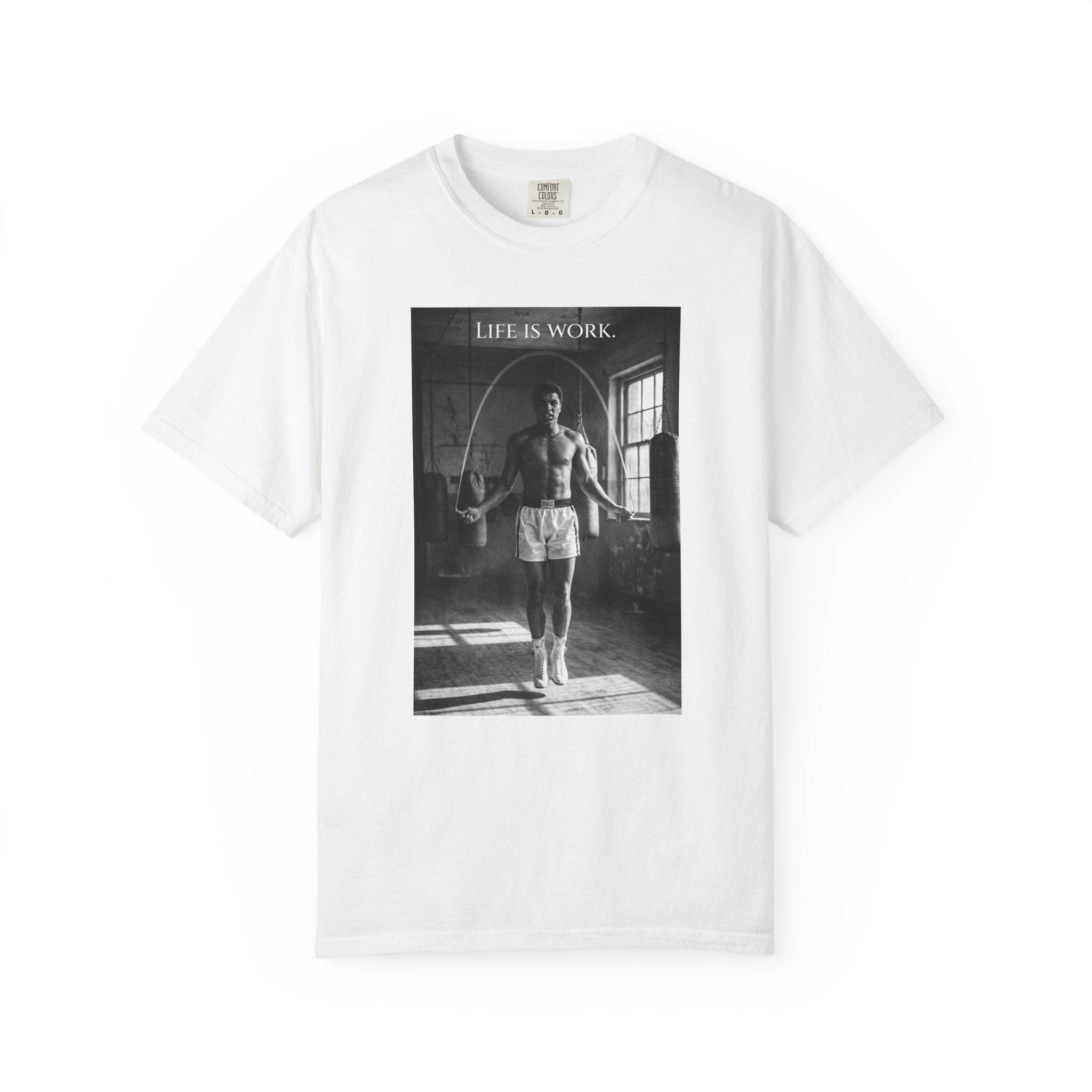 Life's Work Boxing Photo T-Shirt — Vintage Gym Jump Rope Tee