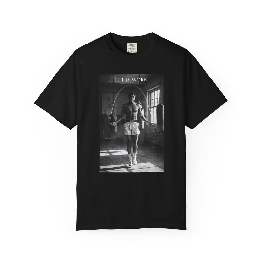 Life's Work Boxing Photo T-Shirt — Vintage Gym Jump Rope Tee