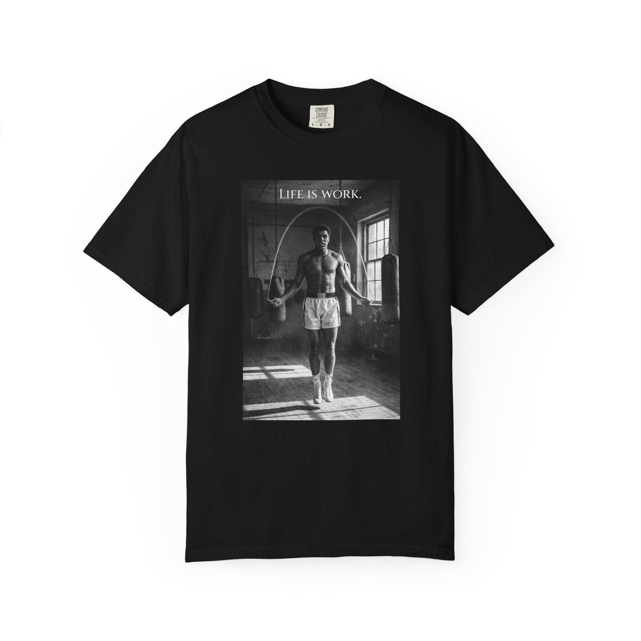 Life's Work Boxing Photo T-Shirt — Vintage Gym Jump Rope Tee