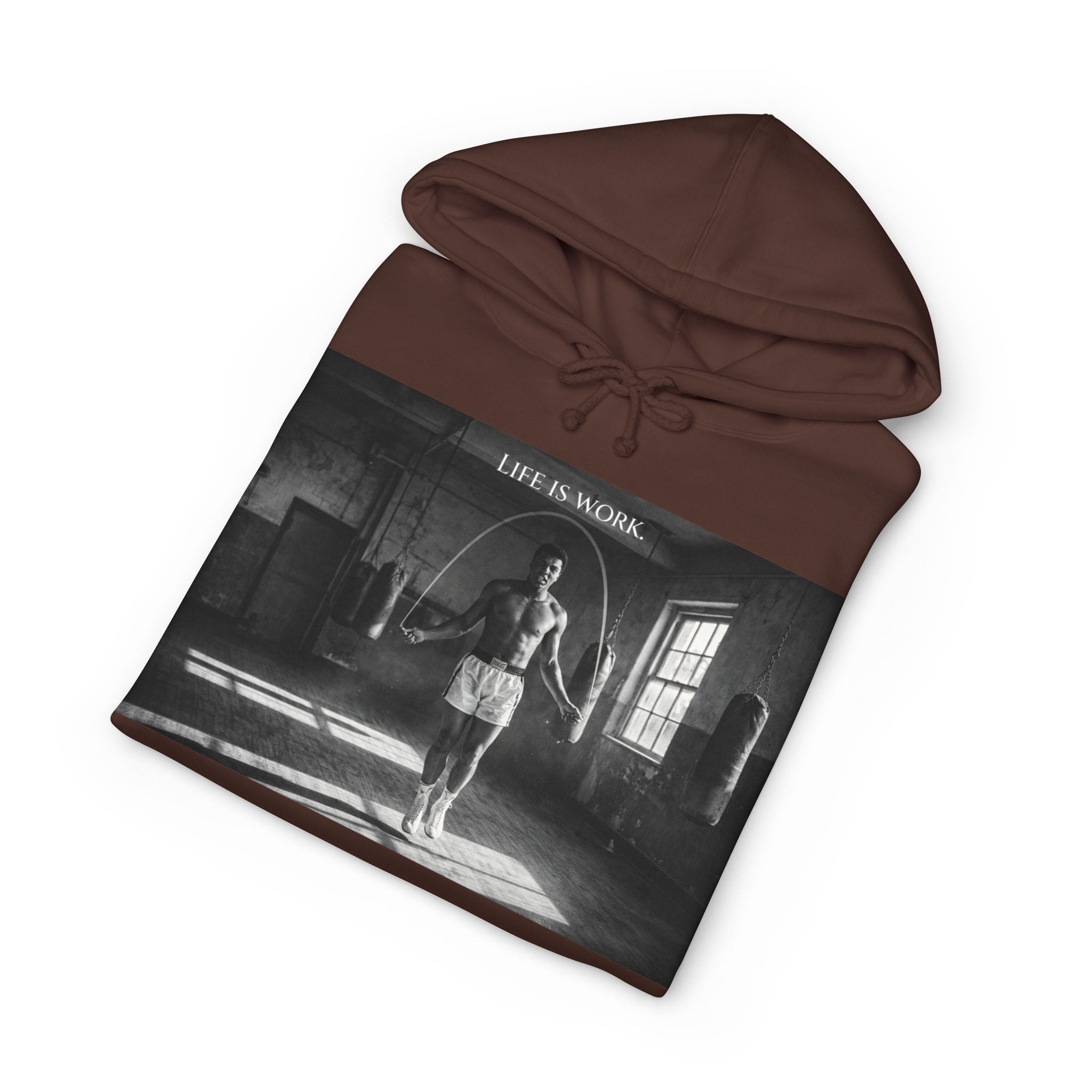 Life is Work Hoodie — Vintage Pinup Street Scene Sweatshirt