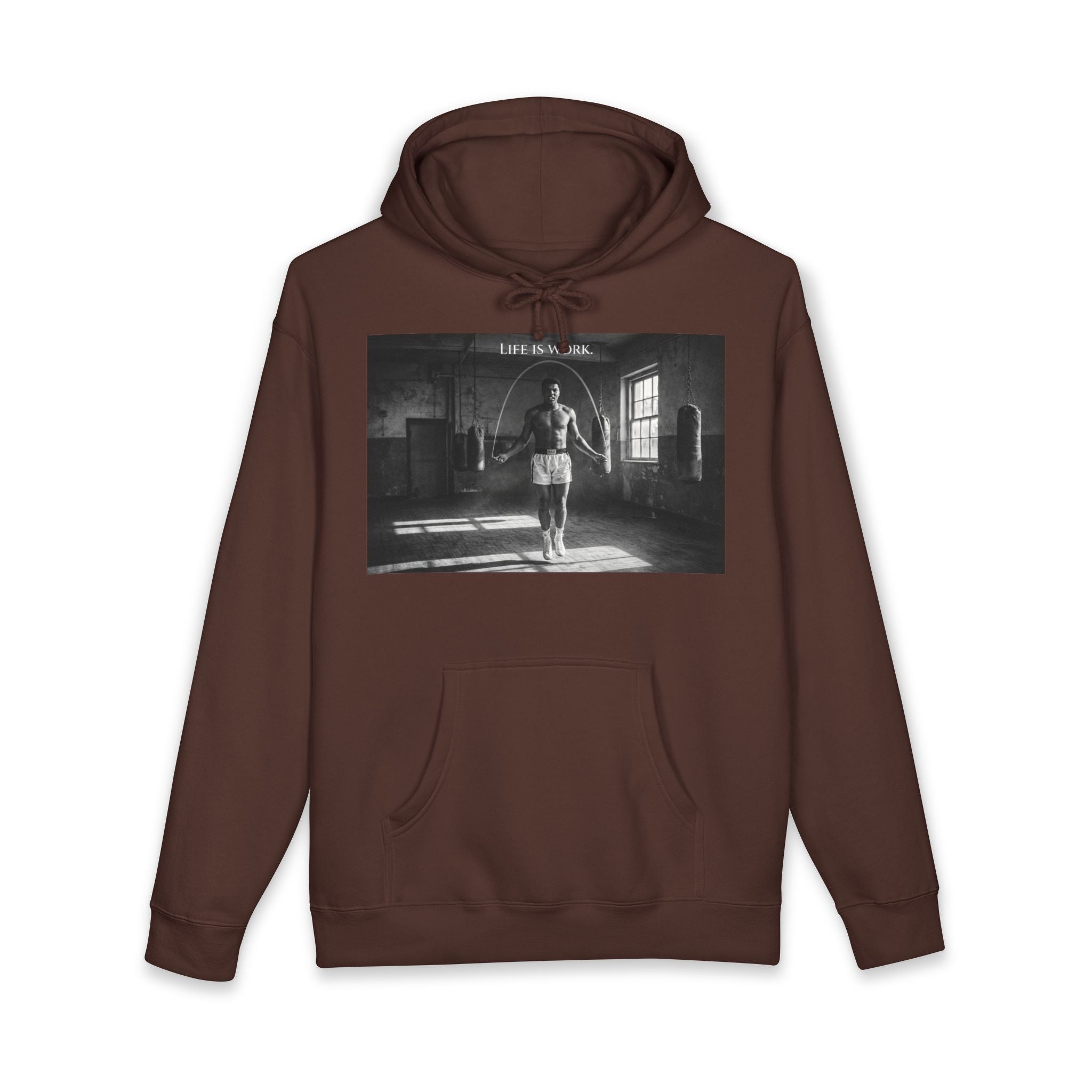 Life is Work Hoodie — Vintage Pinup Street Scene Sweatshirt