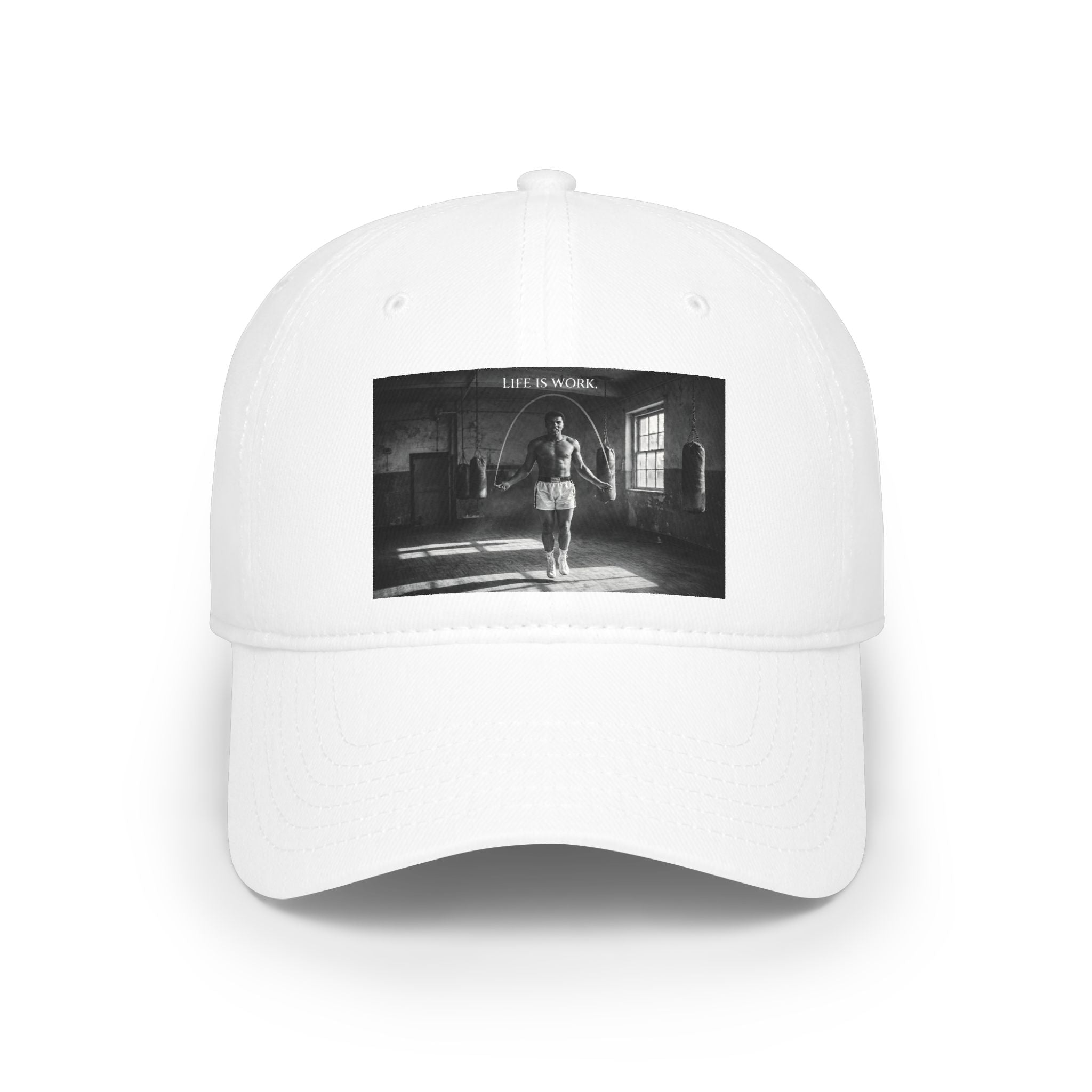 Low Profile Baseball Cap — Vintage Boxing Photo Snapback Hat
