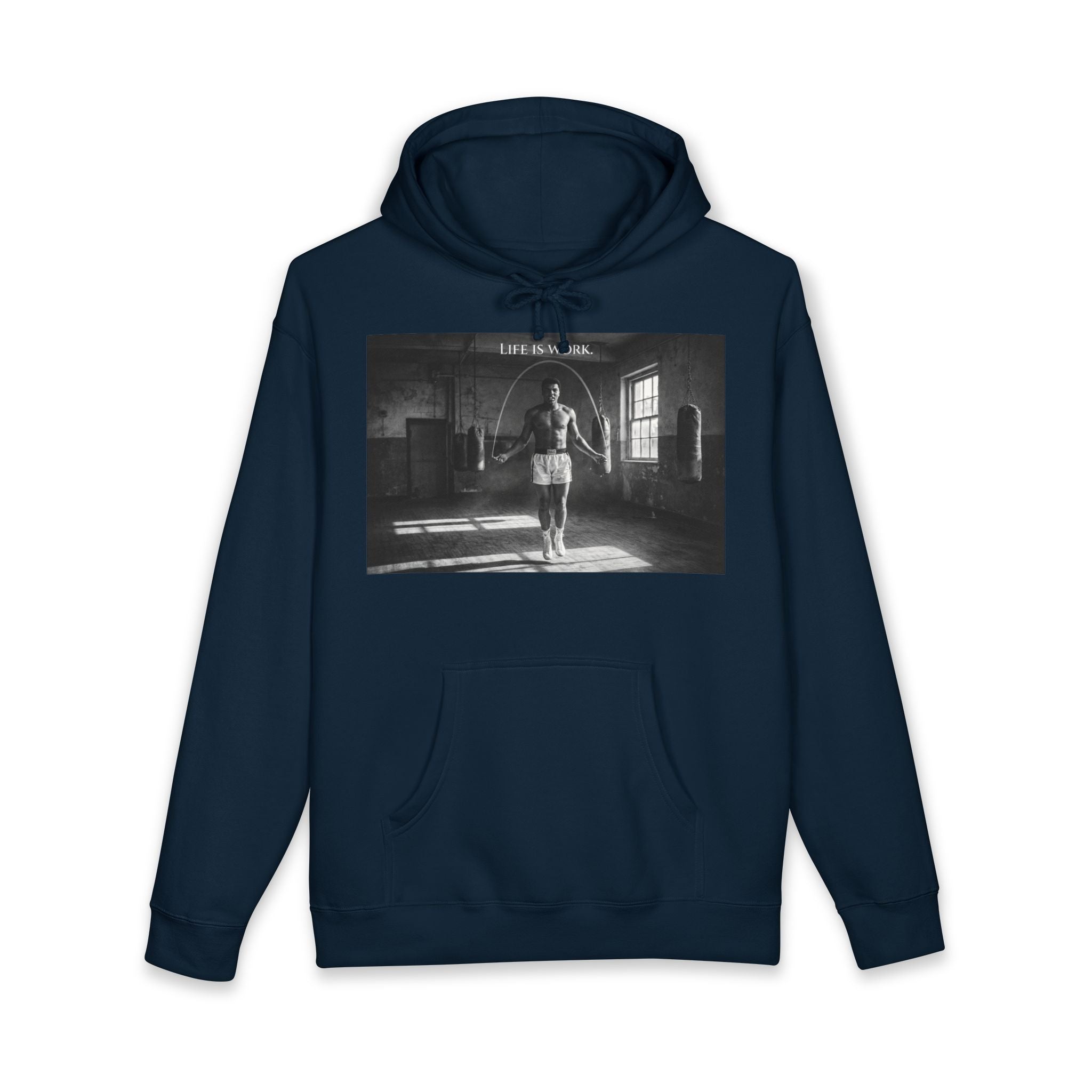 Life is Work Hoodie — Vintage Pinup Street Scene Sweatshirt