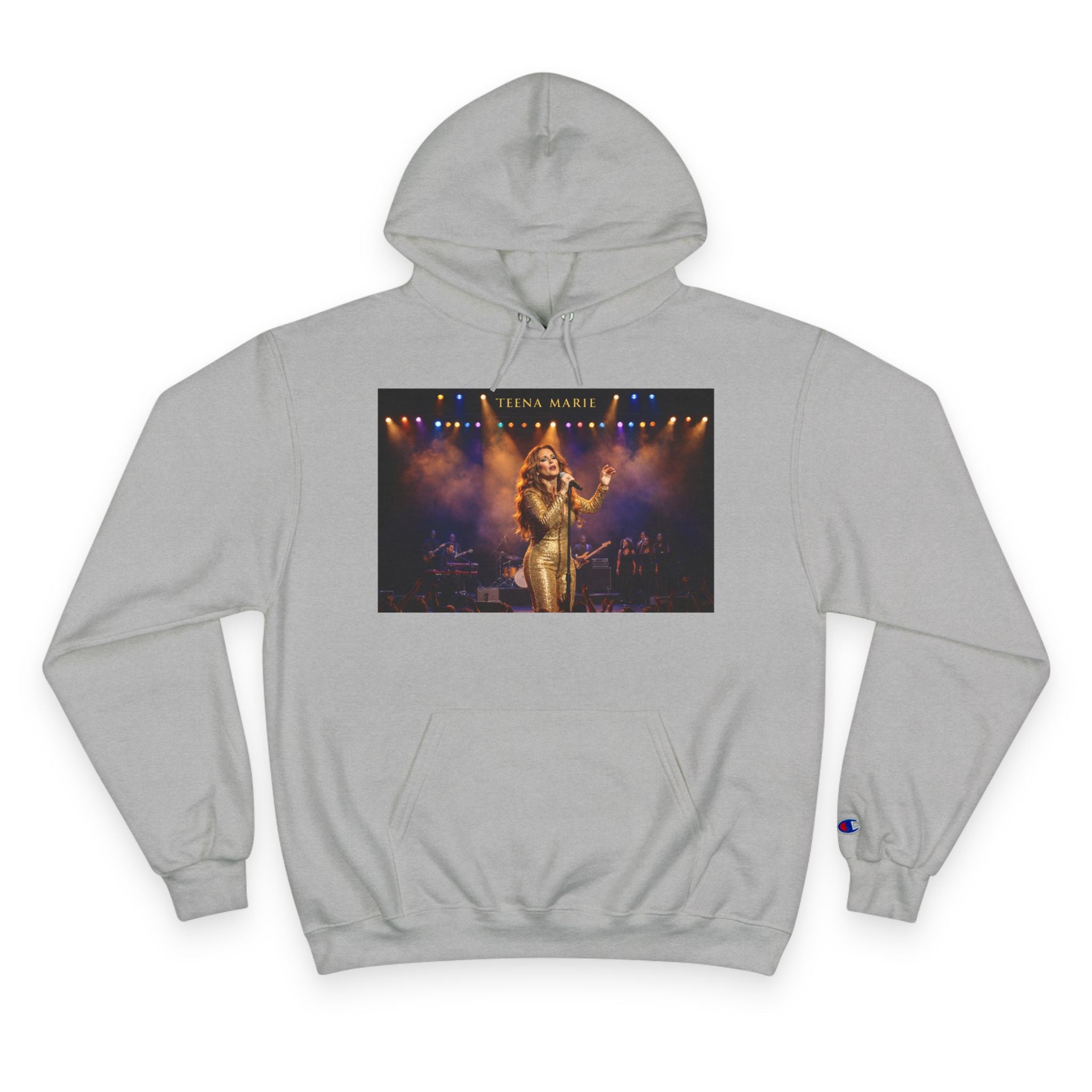 Live Concert Photo Hoodie — Gold Stage Singer Graphic