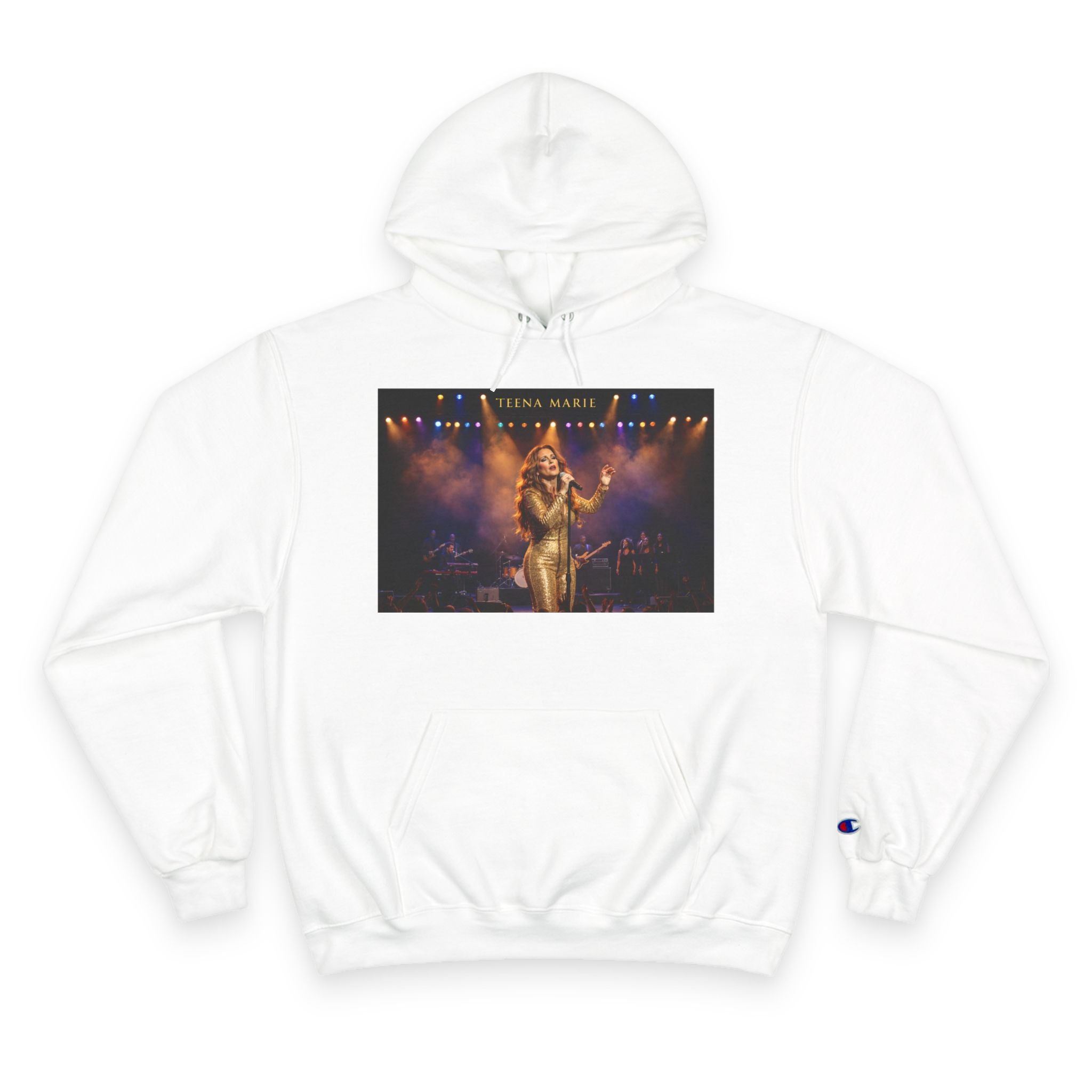 Live Concert Photo Hoodie — Gold Stage Singer Graphic