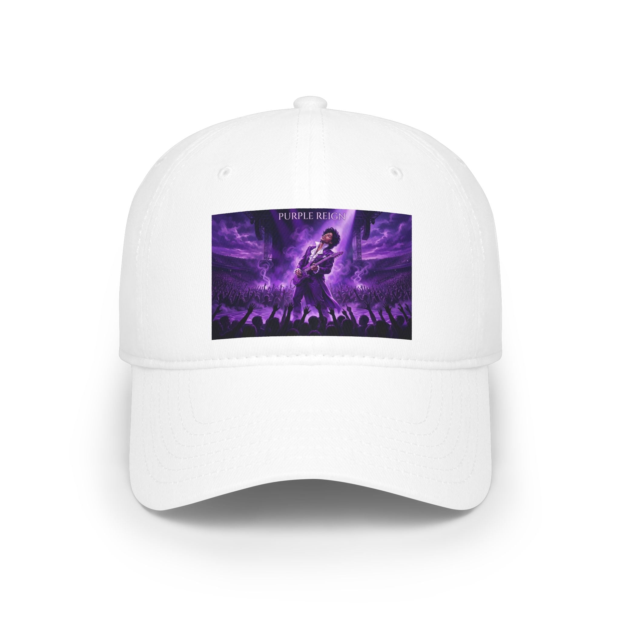 Purple Concert Guitarist Embroidered Low Profile Baseball Cap