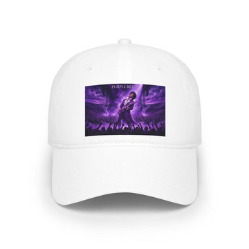 Purple Concert Guitarist Embroidered Low Profile Baseball Cap