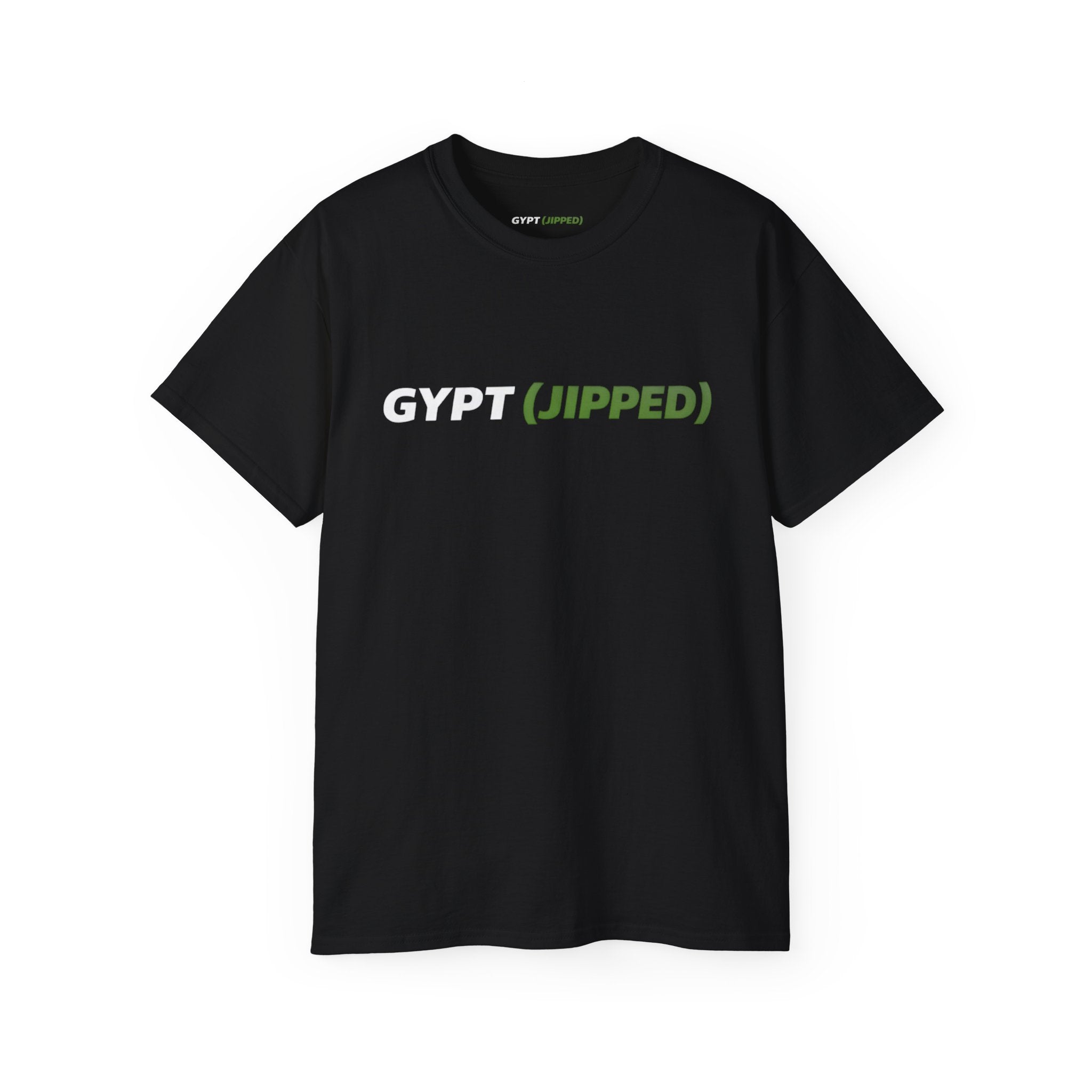 (JIPPED) Minimalist Graphic Tee — White Cotton Casual Shirt