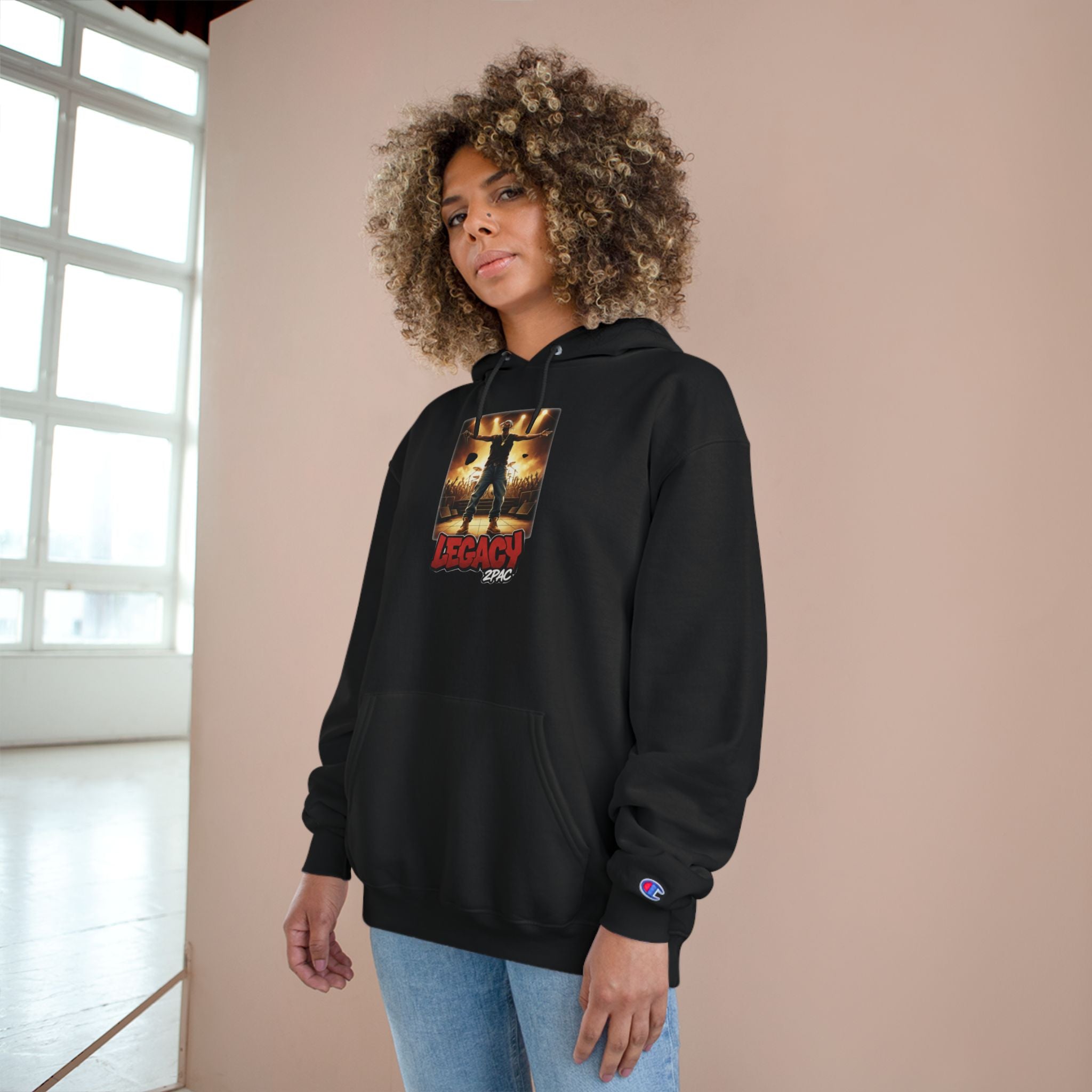 Champion Hoodie — 'Legacy' Graphic Pullover Hoodie (Black)