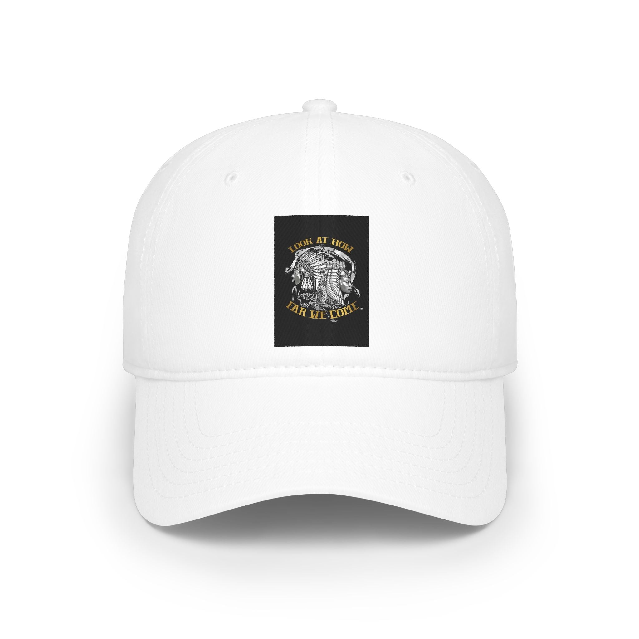 Low Profile Baseball Cap – Vintage Astronaut Skull Patch "Explore the World, Make New Rules"