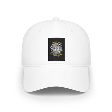 Low Profile Baseball Cap – Vintage Astronaut Skull Patch "Explore the World, Make New Rules"