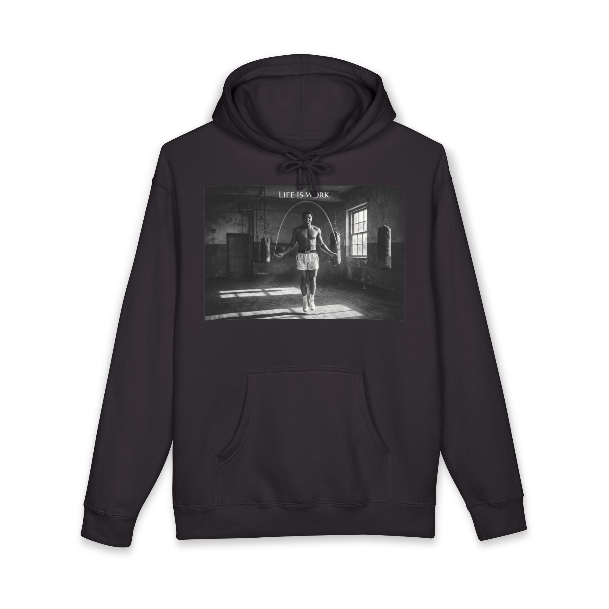 Life is Work Hoodie — Vintage Pinup Street Scene Sweatshirt