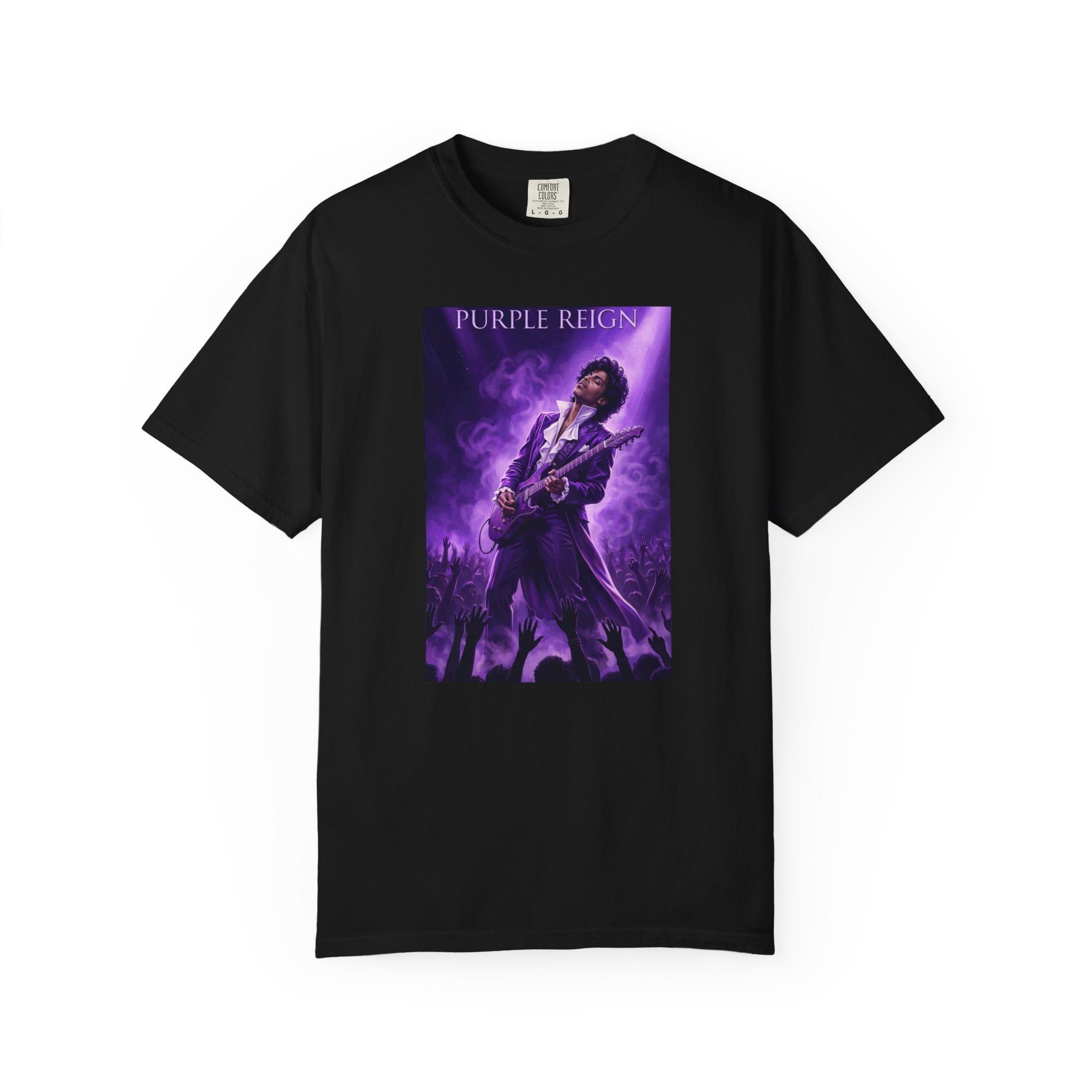 Purple Reign Guitarist Graphic T-Shirt — 'Purple Reign' Retro Rock Tee