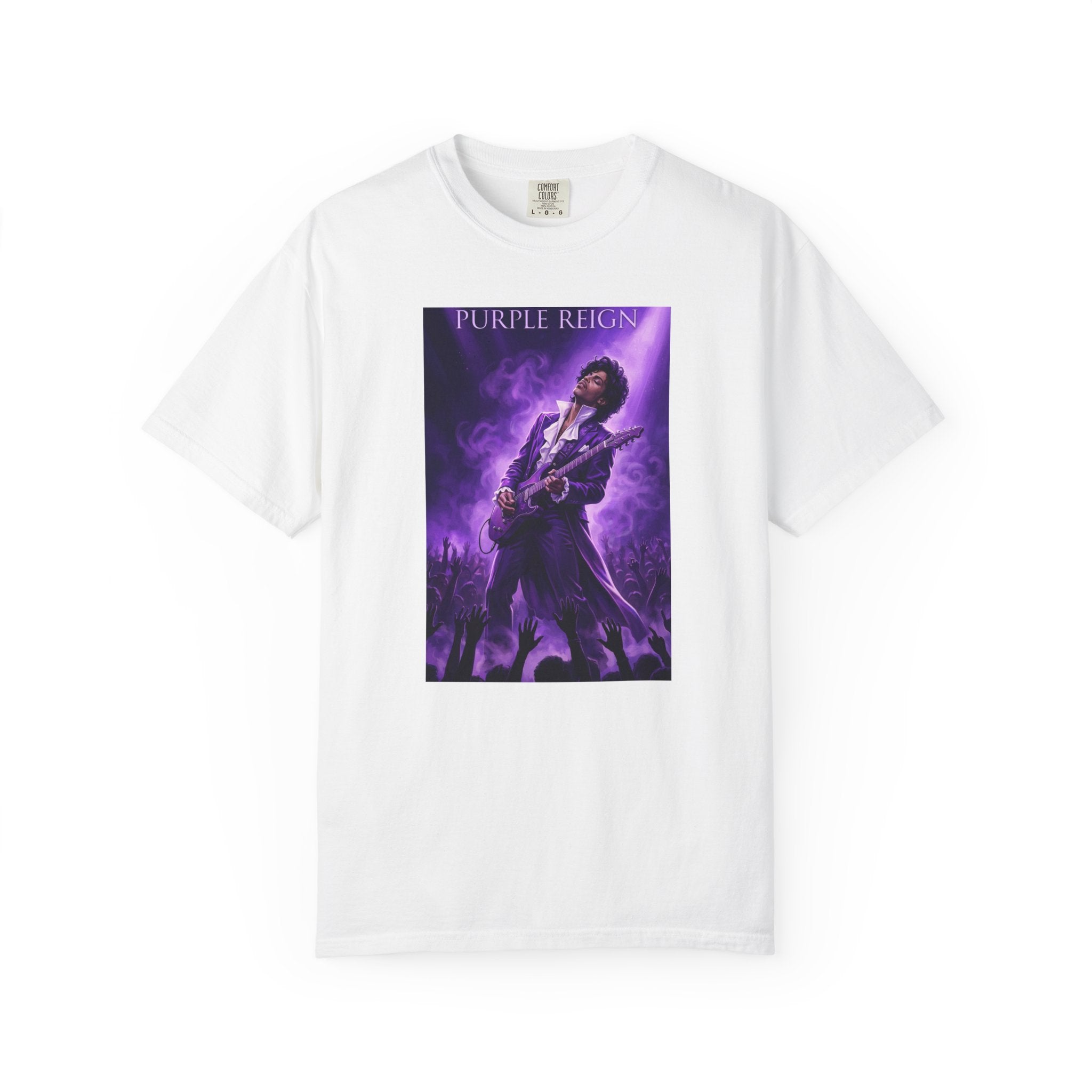 Purple Reign Guitarist Graphic T-Shirt — 'Purple Reign' Retro Rock Tee