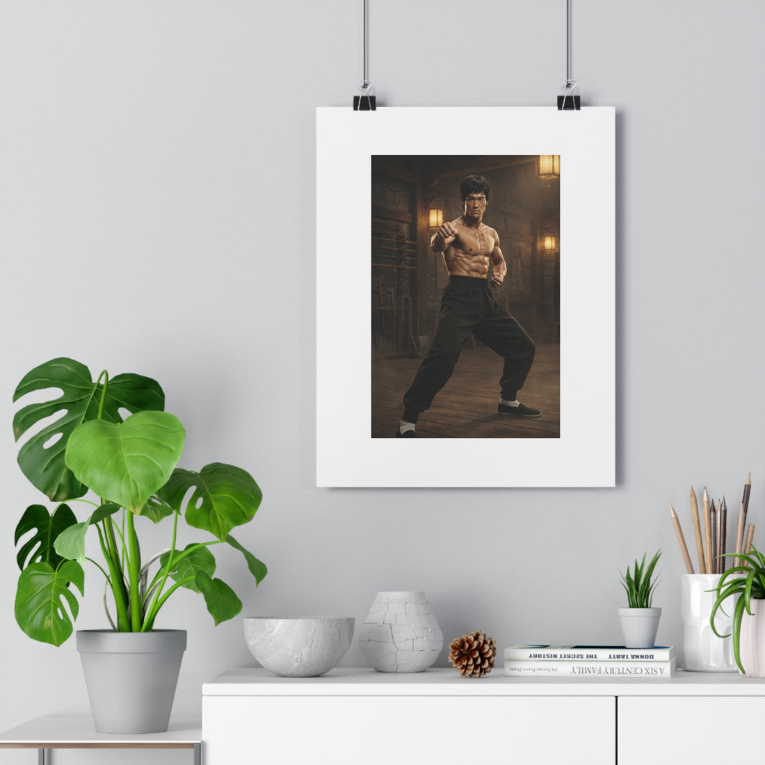 Bruce Lee Martial Arts Poster — Iconic Marchal Pose Wall Art