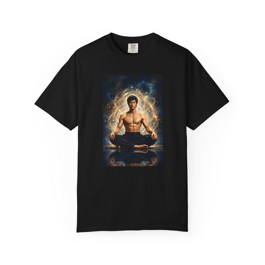 Meditating Warrior T‑Shirt — Spiritual Yoga Shirt with Mystic Energy Design