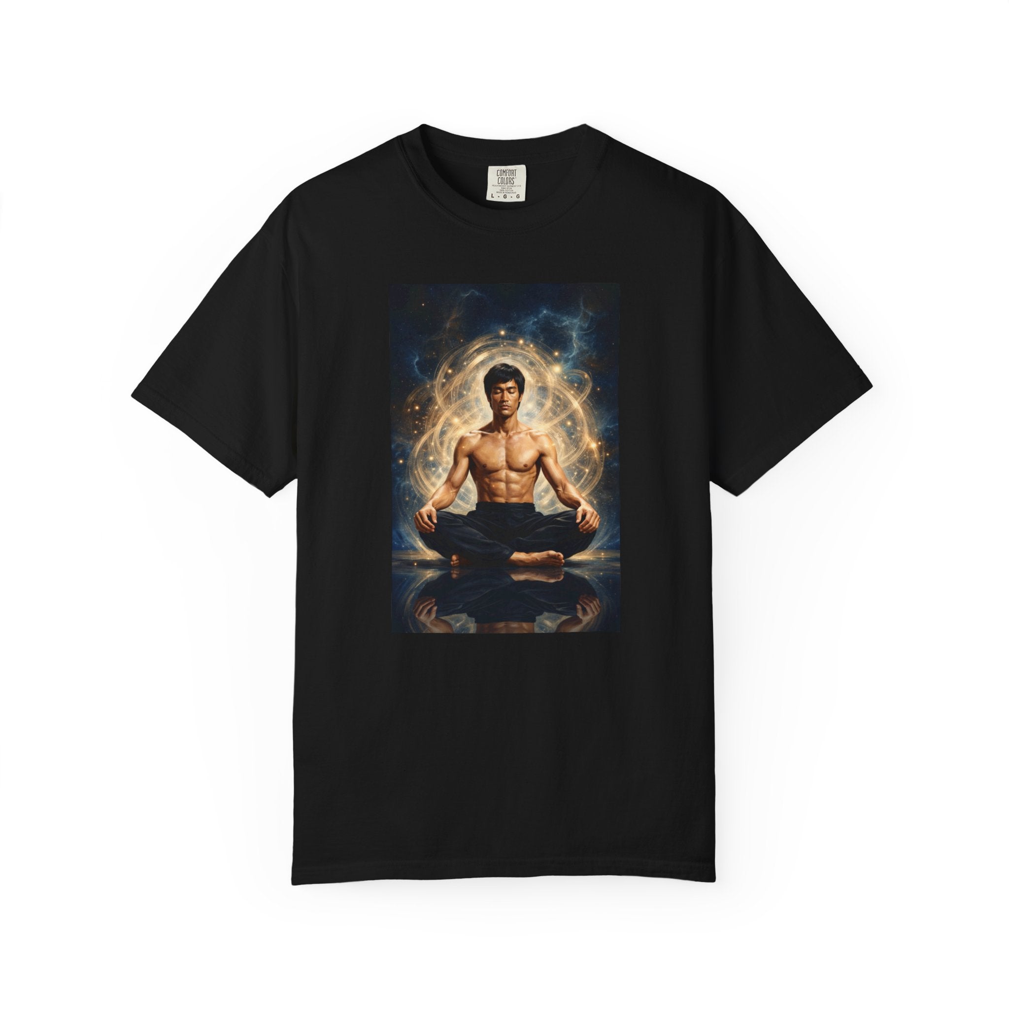 Meditating Warrior T‑Shirt — Spiritual Yoga Shirt with Mystic Energy Design