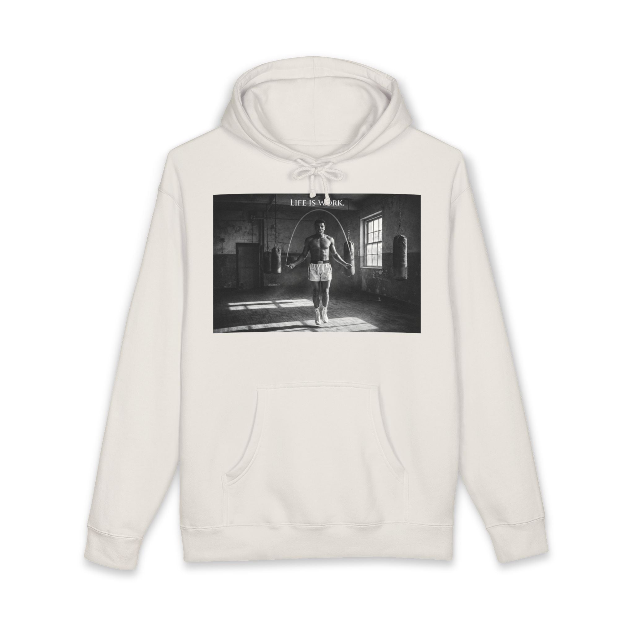 Life is Work Hoodie — Vintage Pinup Street Scene Sweatshirt