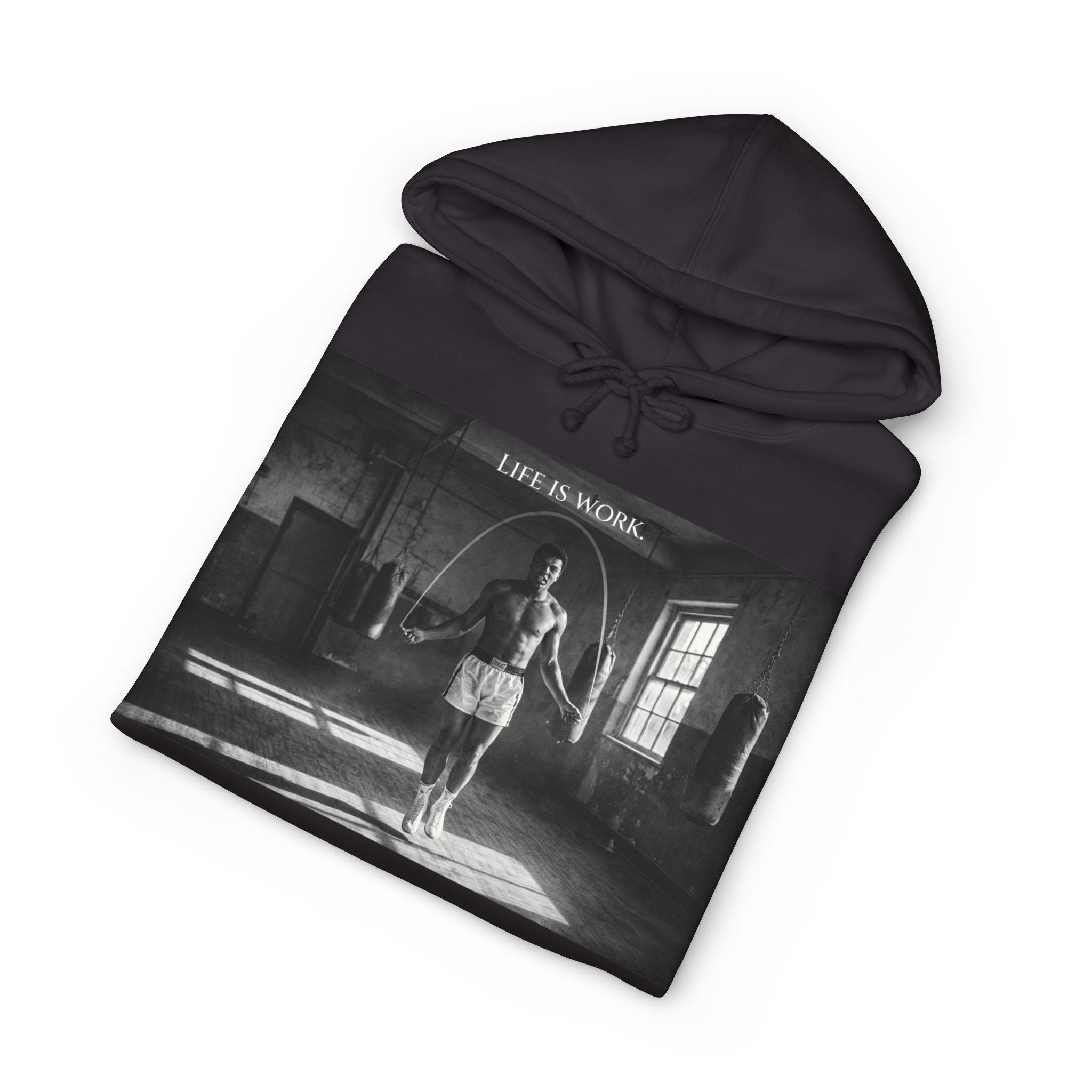 Life is Work Hoodie — Vintage Pinup Street Scene Sweatshirt