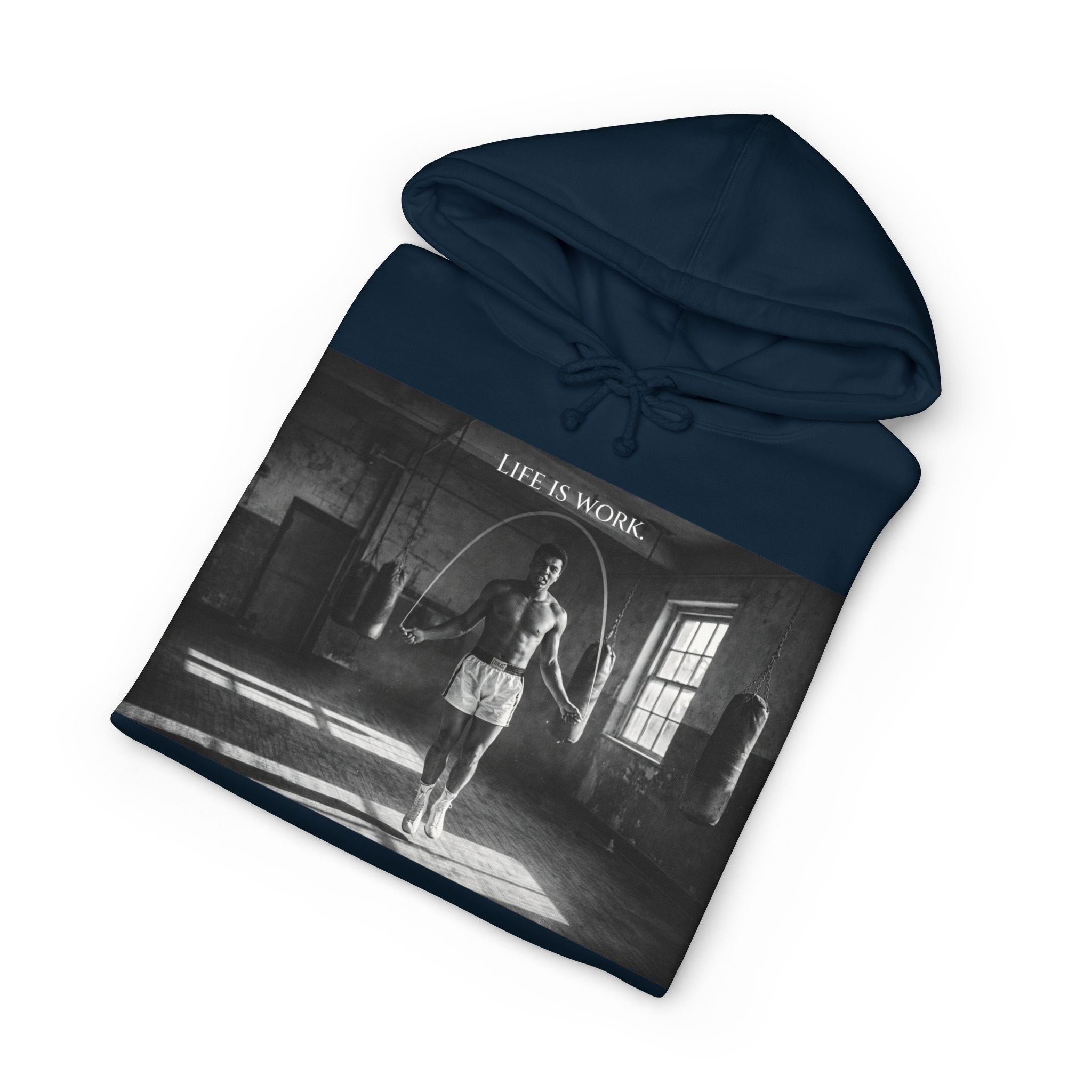 Life is Work Hoodie — Vintage Pinup Street Scene Sweatshirt