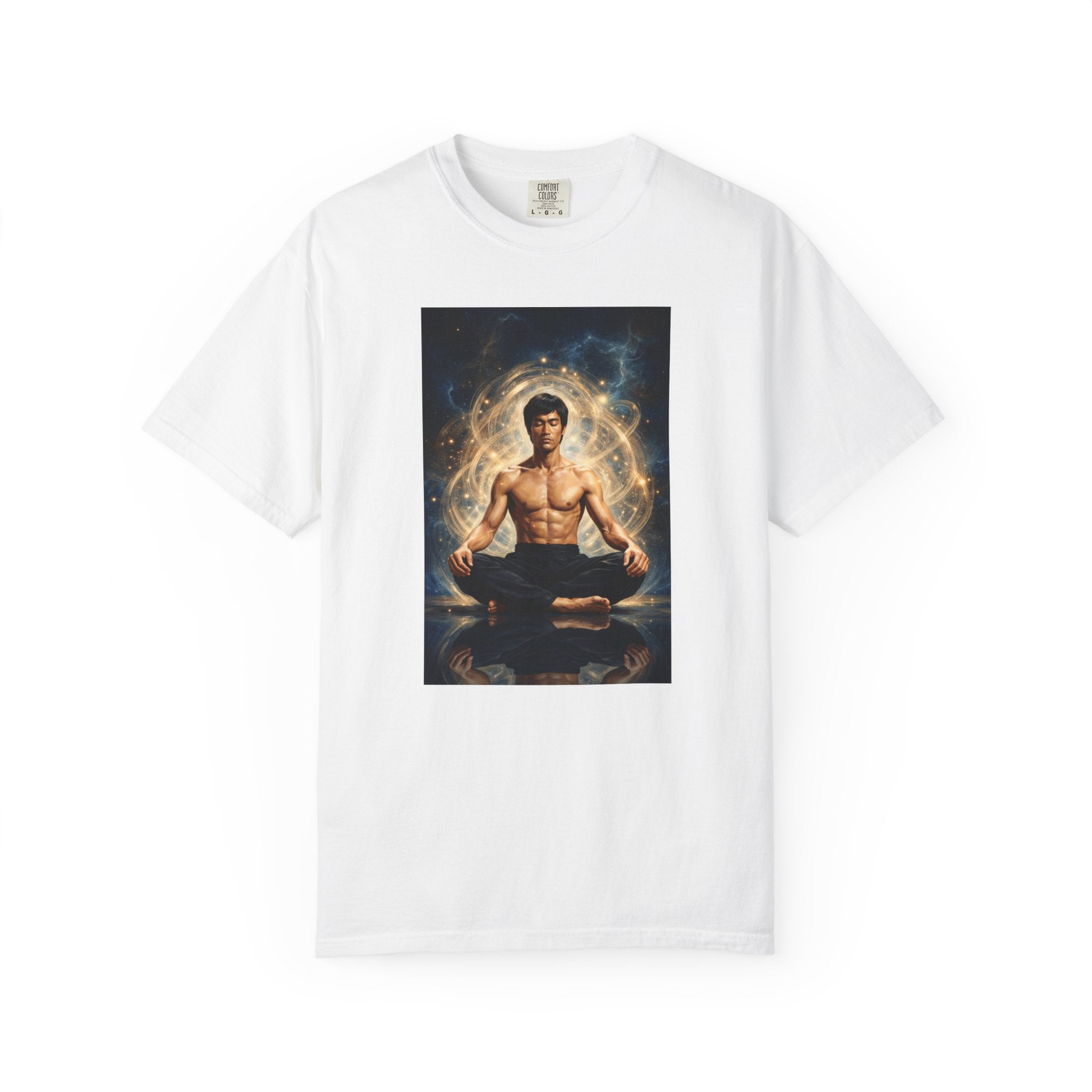 Meditating Warrior T‑Shirt — Spiritual Yoga Shirt with Mystic Energy Design