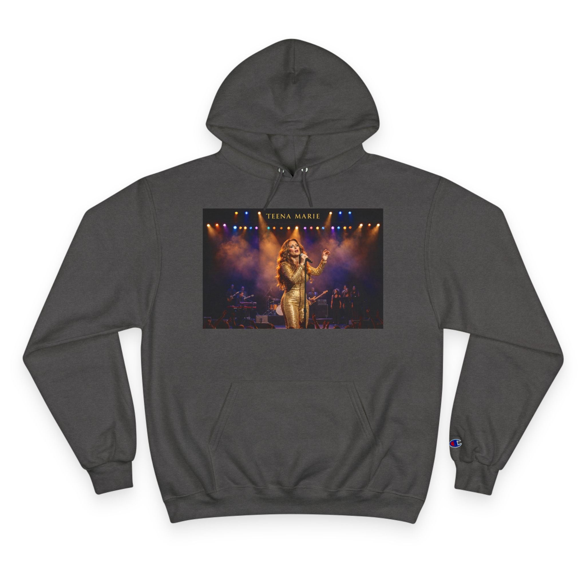Live Concert Photo Hoodie — Gold Stage Singer Graphic