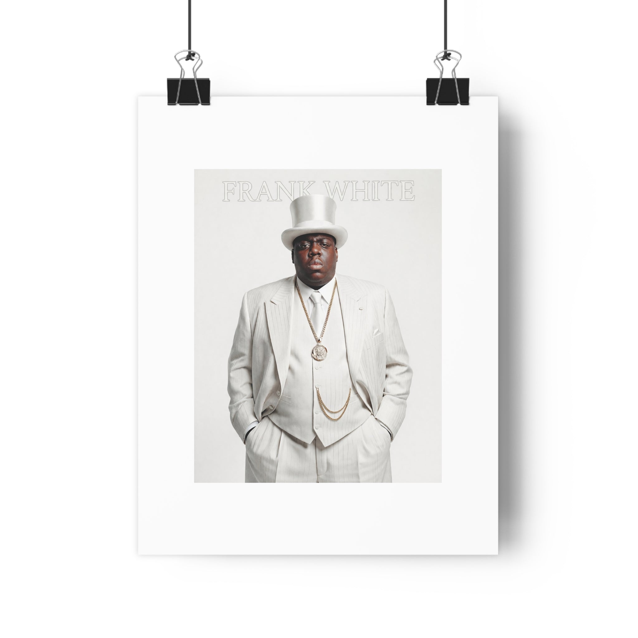 Frank Minimalist Paper Poster — Typographic Name Art