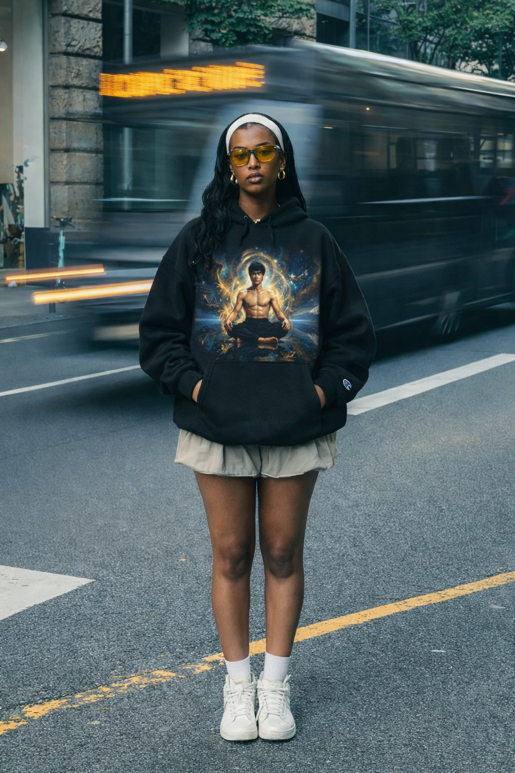 Spiritual Warrior Hoodie — Meditative Champion Art Sweatshirt
