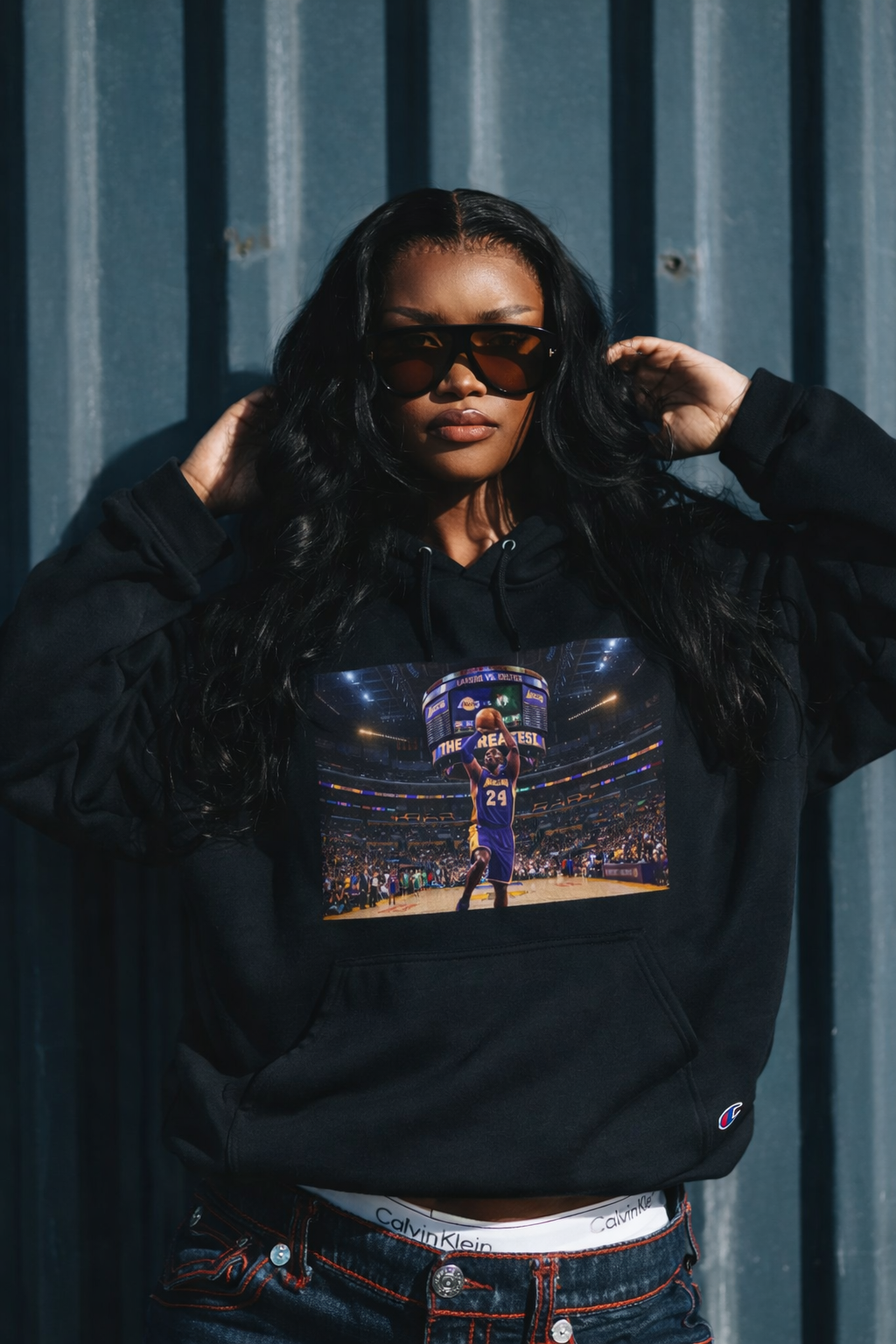 Basketball Champion Hoodie — Courtside Slam Dunk Photo Pullover