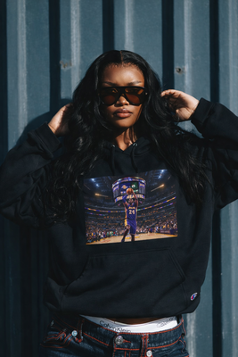 Basketball Champion Hoodie — Courtside Slam Dunk Photo Pullover