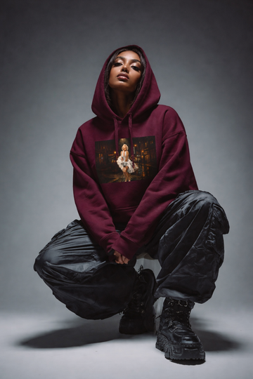 Hoodie — Vintage Nighttime Ballerina Photo Graphic Hoodie