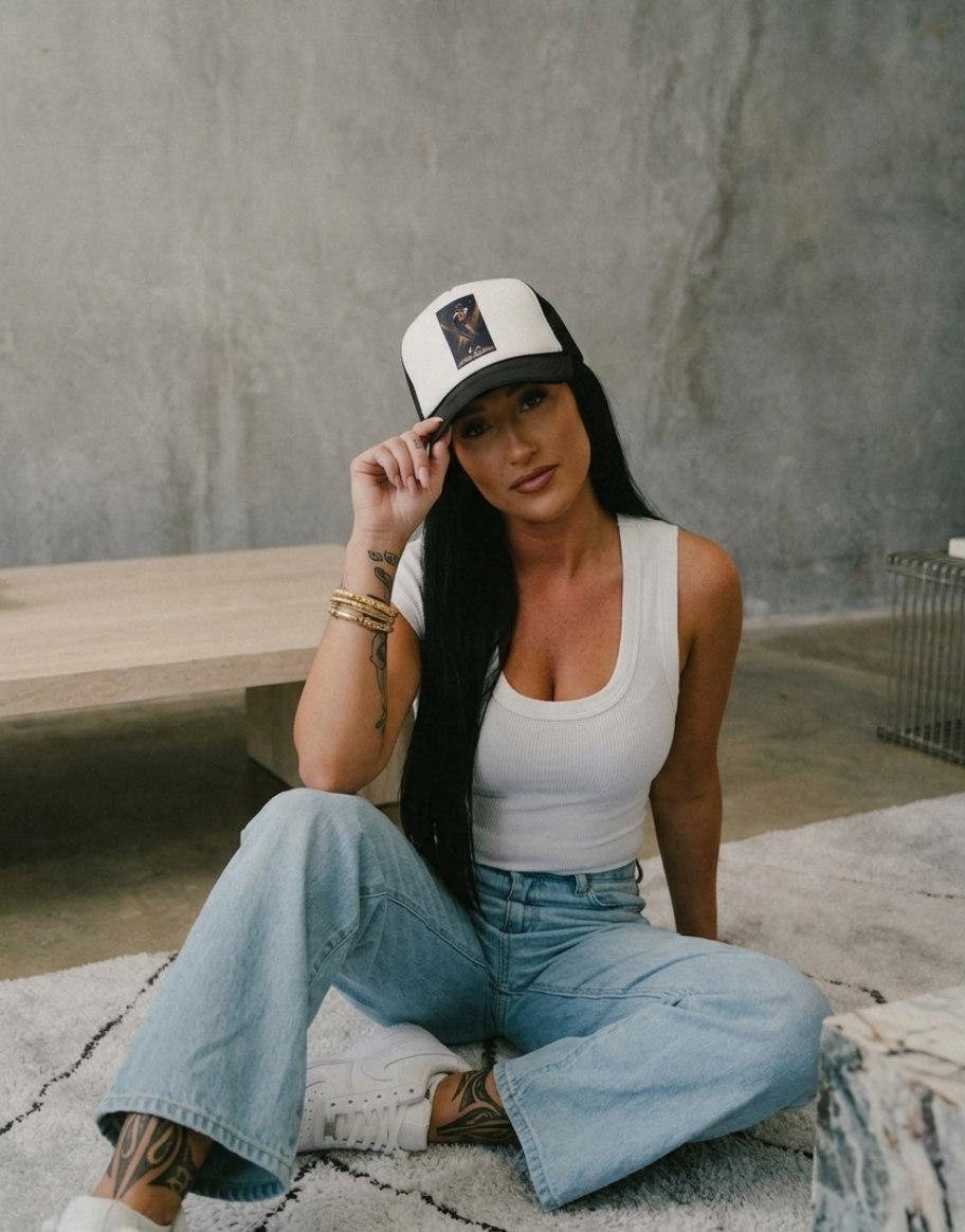 Trucker Cap — Retro Dancer Graphic "The Groove Is On"